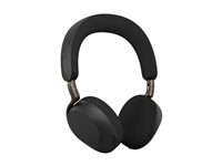 Jabra Evolve3 75 UC - Headset - på örat - Bluetooth - trådlös - aktiv brusradering - USB-A via Bluetooth-adapter - svart - UC-certifierad, Zoomcertifierad, Google Meet-certifierad 37599-989-999