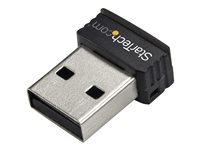 StarTech.com USB 150Mbps Mini Wireless N Network Adapter - 802.11n/g 1T1R (USB150WN1X1) - Nätverksadapter - USB 2.0 - 802.11b/g/n - svart - för P/N: R150WN1X1T USB150WN1X1