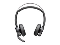 HP Poly Voyager Focus 2 - Headset - på örat - Bluetooth - trådlös - aktiv brusradering - USB-C via Bluetooth-adapter - svart - Zoomcertifierad 9T9J3AA#AC3