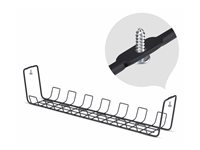 StarTech.com - Fack för kabelhantering - basket style, power bar holder - kan monteras under bord - svart - 61.5 cm - TAA-kompatibel S1MB-DESK-CABLE-TRAY