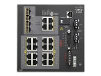 Cisco Industrial Ethernet 4000 Series - Switch - Administrerad - 16 x 10/100/1000 + 4 x kombinations-Gigabit SFP - DIN-skenmonterbar - DC power - TAA-kompatibel IE-4000-16GT4G-E