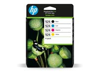 HP 924 - 4-pack - cyan, magenta, gul, svart - original - bläckpatron 6C3Z1NE