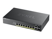 Zyxel GS2220-10HP - Switch - Administrerad - 8 x 10/100/1000 (PoE+) + 2 x kombinations-Gigabit SFP - rackmonterbar, väggmonterbar - PoE+ (180 W) GS2220-10HP-EU0101F