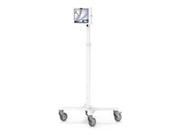 Compulocks iPad Air M2 & M3 11", Apex Enclosure Rolling Cart - Rise Freedom Extended White - Monteringssats (hölje, vagnstativ) - för surfplatta - låsbar - medicinsk - höggradig aluminium - vit - skärmstorlek: 13" - för Apple 11-inch iPad Air (M2, M3) MCRSTDEXW11APXW