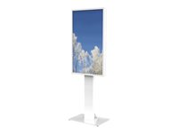 HI-ND Floorstand Glass with Casing 55" - Ställ - för LCD-panel för digital skyltning - metall, glas - vit, RAL 9003 - skärmstorlek: 55" - monteringsgränssnitt: 200 x 200 mm - golvstående - för LG 55XS2, 55XS4 FS5525-5001-01