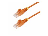 StarTech.com 2m Orange Slim CAT6 Ethernet Cable, Snagless, 28AWG, LSZH - Patch-kabel - RJ-45 (hane) till RJ-45 (hane) - 2 m - 3.6 mm - UTP - CAT 5/5e/6 - IEEE 802.3bt - halogenfri, hakfri - orange N6PAT200CMORS