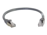 C2G Cat6a Booted Shielded (STP) Network Patch Cable - Patch-kabel - RJ-45 (hane) till RJ-45 (hane) - 30 m - STP - CAT 6a - formpressad, hakfri, tvinnad - grå 89925