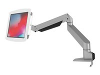 Compulocks iPad Pro 11" (1-4th Gen) Space Enclosure Articulating Arm Mount - Monteringssats (vridbar arm, hölje) - för surfplatta - låsbar - höggradig aluminium - vit, silver - skärmstorlek: 11" - disk-monteringsbar - för Apple 11-inch iPad Pro (1:a generation, 2a generation, 3:e generationen, 4:e generation) 660REACH211SENW