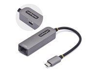 StarTech.com 2.5GbE USB-C to Ethernet Adapter - Nätverksadapter - USB-C 3.2 Gen 1 / Thunderbolt 3 - 10M/100M/1G/2.5 Gigabit Ethernet + USB-C 3.2 Gen 1 - rymdgrå 2GPD3-USB-C-ETHERNET