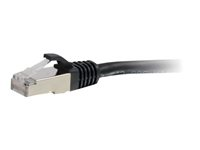 C2G Cat6a Booted Shielded (STP) Network Patch Cable - Patch-kabel - RJ-45 (hane) till RJ-45 (hane) - 30 cm - STP - CAT 6a - formpressad, hakfri, tvinnad - svart 89931