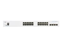 Cisco Business 250 Series CBS250-24PP-4G - Switch - L3 - smart - 24 x 10/100/1000 (PoE+) + 4 x Gigabit SFP - rackmonterbar - PoE+ (100 W) CBS250-24PP-4G-EU