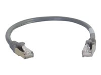 C2G Cat6a Booted Shielded (STP) Network Patch Cable - Patch-kabel - RJ-45 (hane) till RJ-45 (hane) - 15 m - STP - CAT 6a - formpressad, hakfri, tvinnad - grå 89923