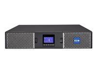 Eaton 9PX 1500i RT2U - UPS (rackmonterbar/extern) - AC 200/208/220/230/240 V - 1500 Watt - 1500 VA - 1-fas - RS-232, USB - utgångskontakter: 8 - PFC - 2U - 19" - svart/silver 9PX1500IRT2U-L