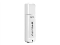 Transcend JetFlash 370 - USB flash-enhet - 64 GB - USB 2.0 - vit TS64GJF370