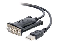 C2G Serial RS232 Adapter Cable - USB / seriell kabel - USB (hane) till DB-9 (hane) - 1.5 m - svart 86887