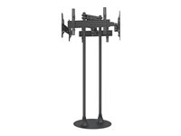 Multibrackets M Floorstand Quad Pro MBF4U - Ställ - för 4 LCD-bildskärmar - plast, aluminium, stål - svart - skärmstorlek: 32"-65" - golvstående 7350073737703
